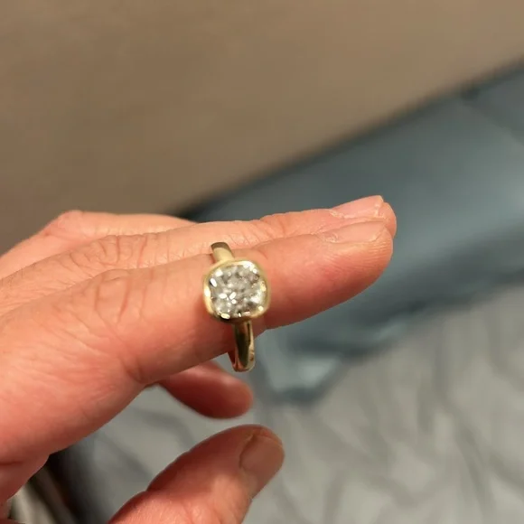 2 carat cushion cut diamond 14k solid - Picture 8 of 11